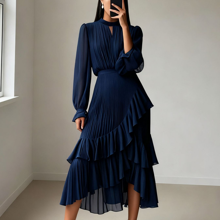 Pilar - Vestido midi plisado