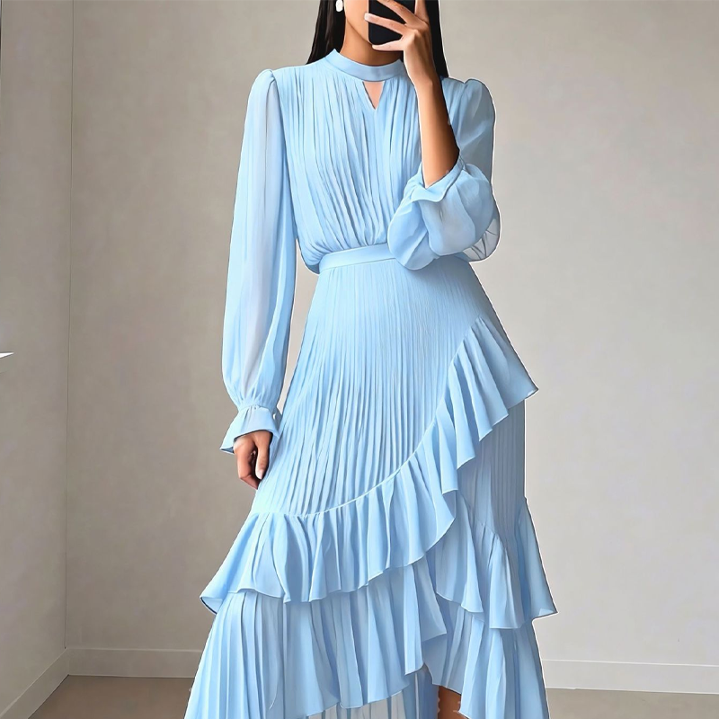 Cristina - Vestido midi plisado