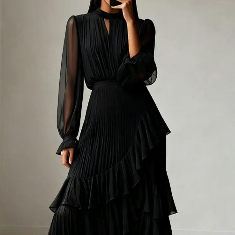 Cristina - Vestido midi plisado