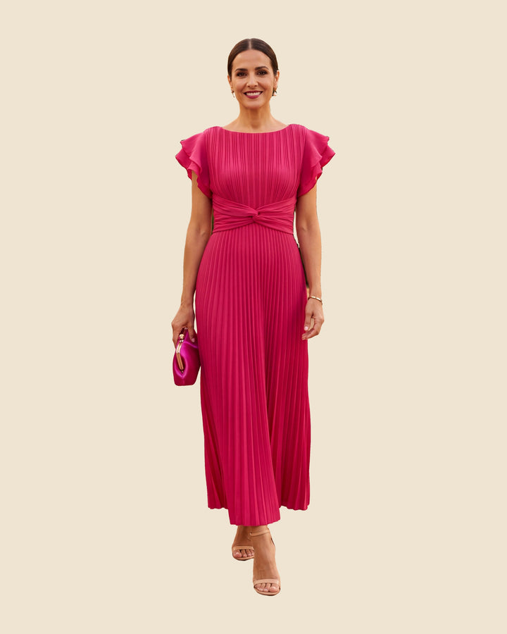 Lara - Vestido midi plisado