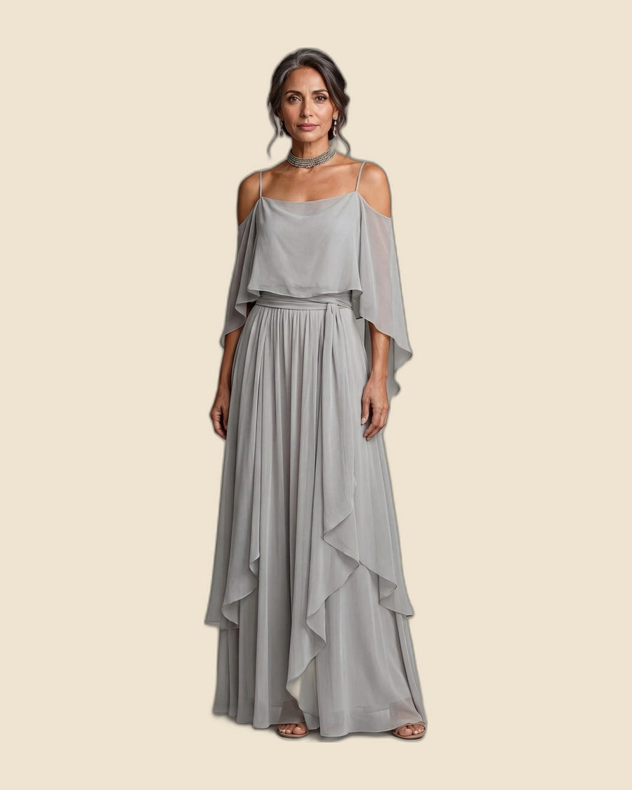 Sofia - Conjunto fluido gris, vista frontal