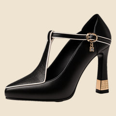Yolanda - Tacones elegante de cuero